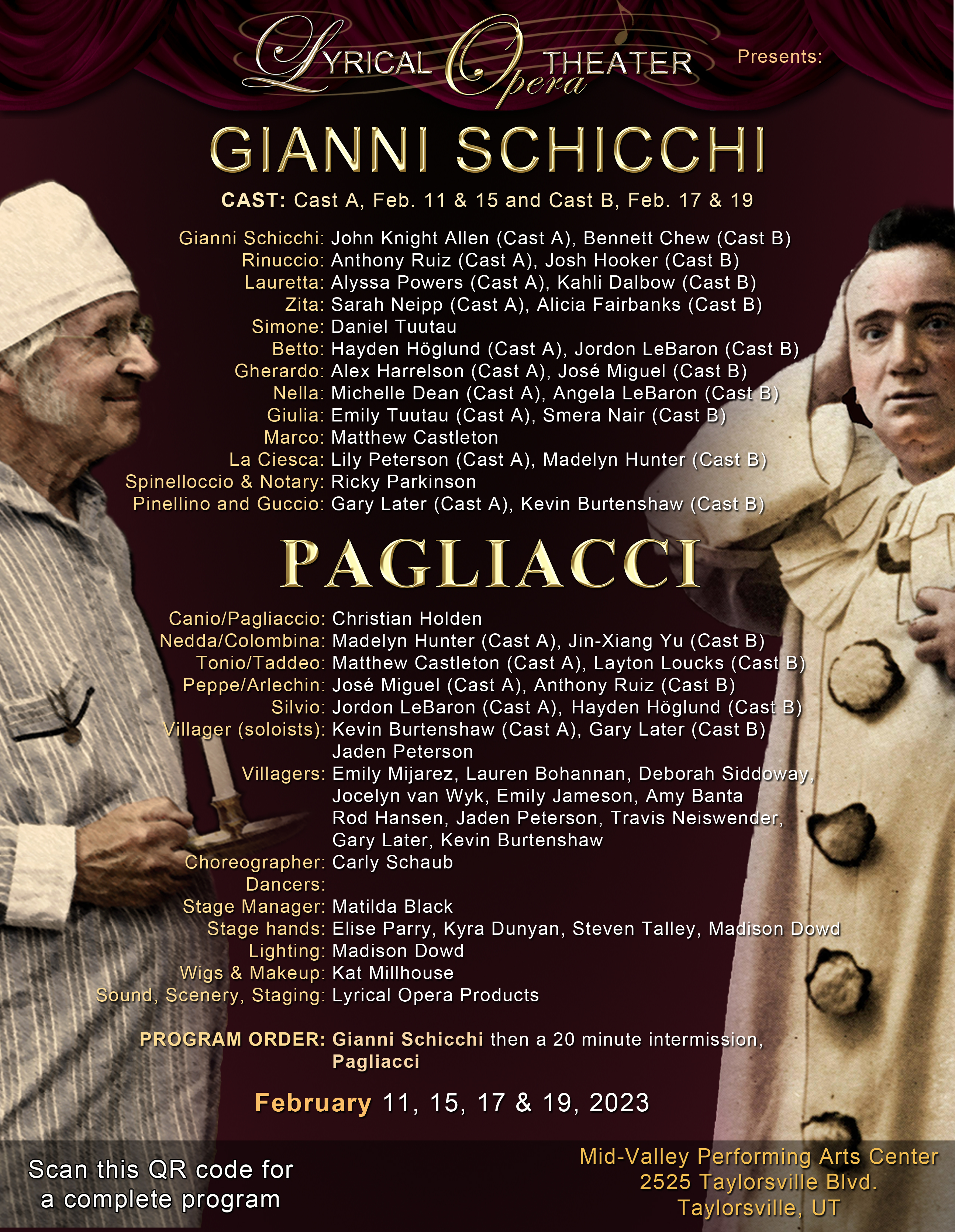 Gianni Schicchi and Pagliacci digital program